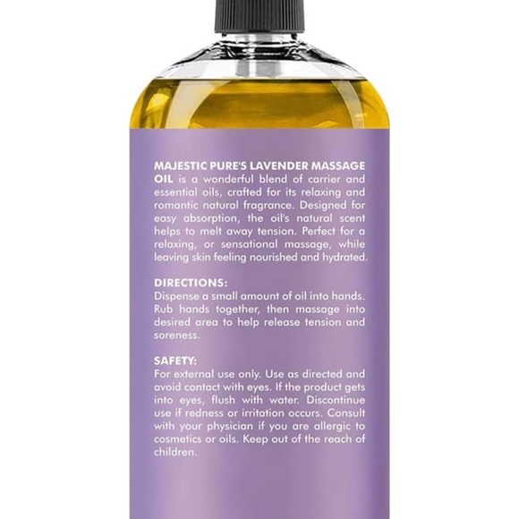 Majestic Pure Lavender Massage Oil - Picture 2 of 2